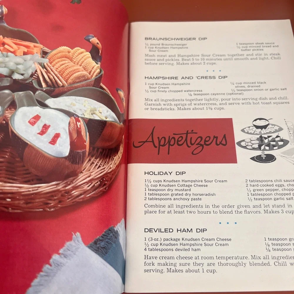 Vintage Knudsen Recipes 11th Edition Cookbook Dairy‎ Products Mid Century Retro